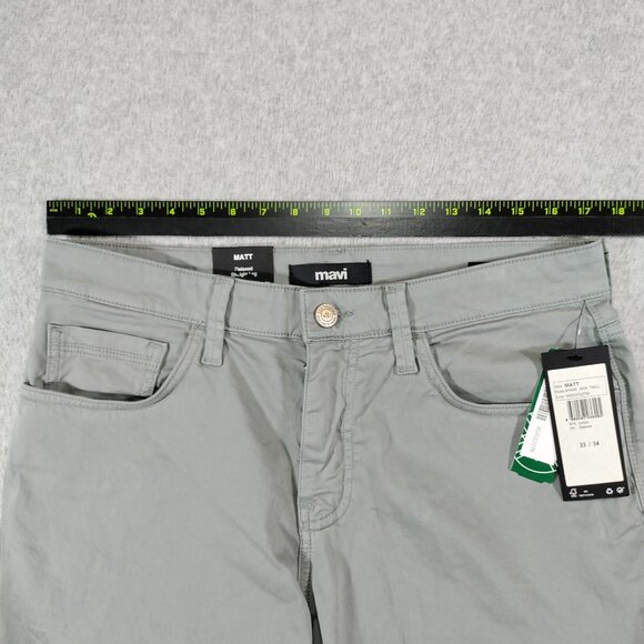 Mavi Pants mesn 33x34 Relaxed Straight Leg Matt Stretch Cotton - Picture 8 of 12